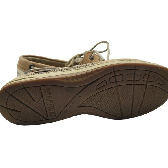Sperry Top Sider Boat Shoe Women 6.5 Leather 9276619 Summer Slip On Casual Brown - Picture 7 of 8